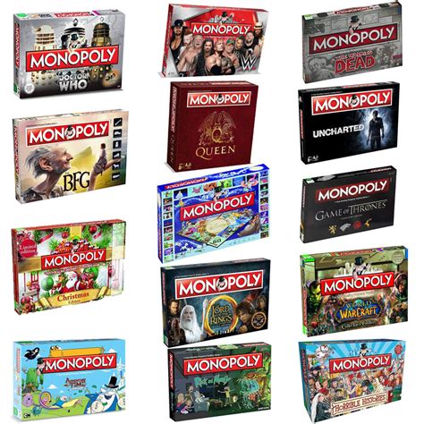 list of monopoly games.